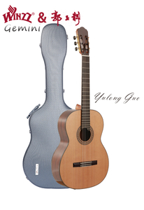 सॉलिड सीडर हाथ से बना क्लासिकल गिटार यूलोंग गुओ सह-ब्रांडेड गिटार ABS केस के साथ (WGC2022C)