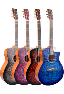 41 इंच रंगीन कटअवे सॉलिड स्प्रू टॉप ध्वनिक गिटार (AFM17DTC-GA)